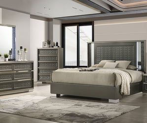 LEYLAND - E.King Bed, Dark Gray