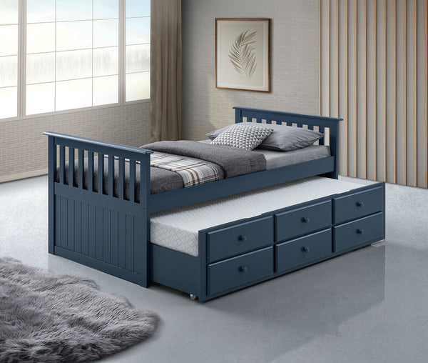 CLEMENS - Twin Captain Bed - FM-BK101BL-BED