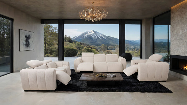 THADDEA - Power Sofa + Loveseat - CM9934WH-PM-2PC