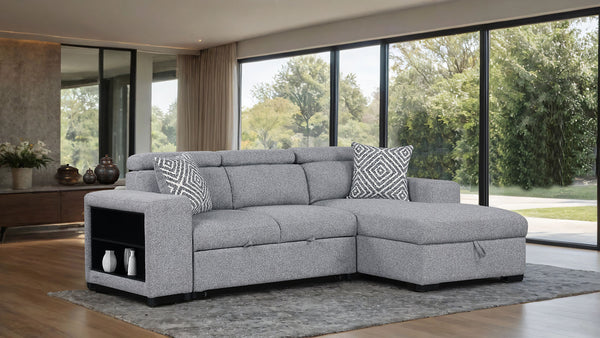 CHATTERIS - Right-Chaise Sectional - FM64000GY-SECT-R
