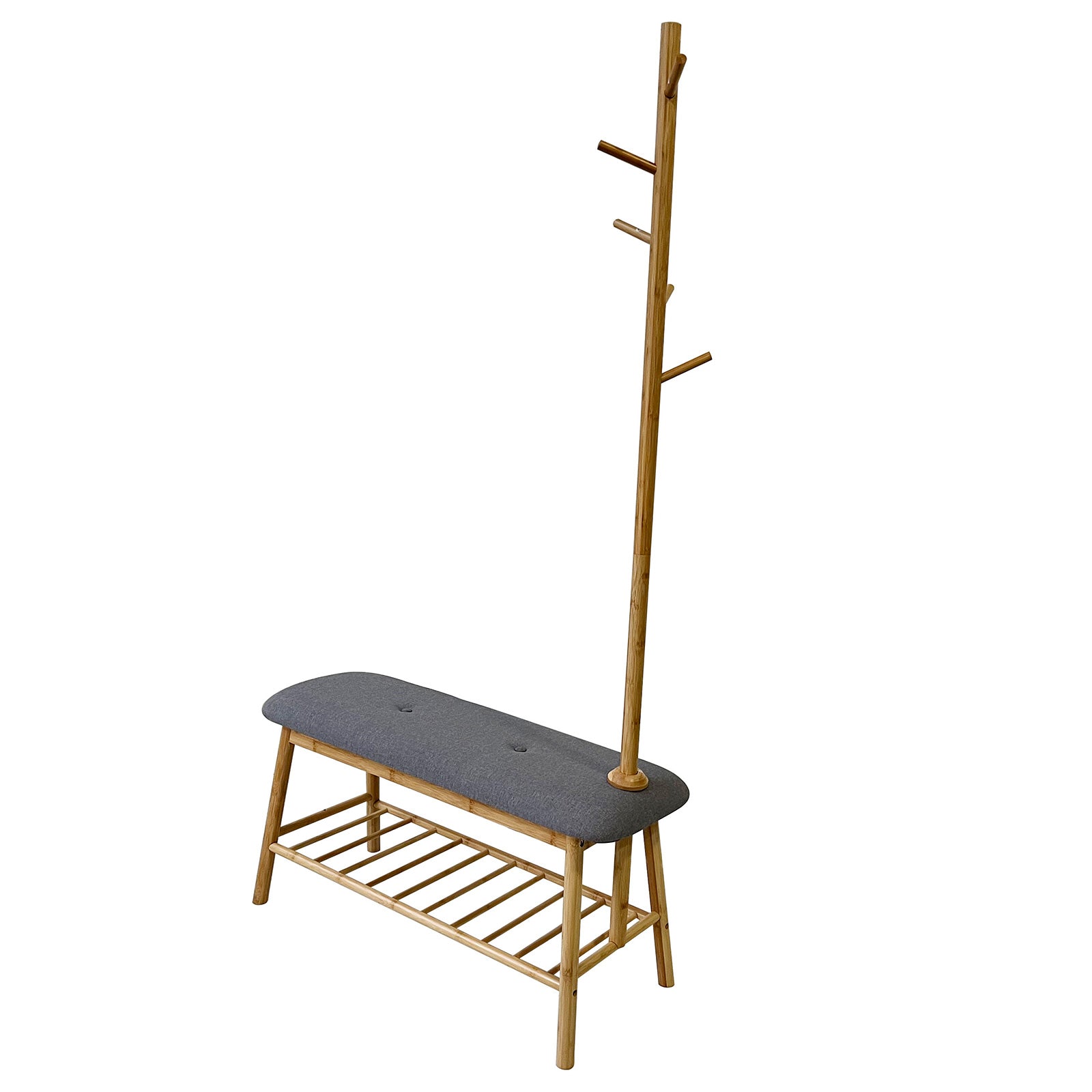 MOSIER - Hall Tree w/ Bench & Shoe Storage - GM-5004