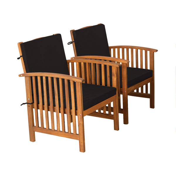 KYUSHU - Chair (2/CTN), Black/Natural - GM-1023BK-2PK
