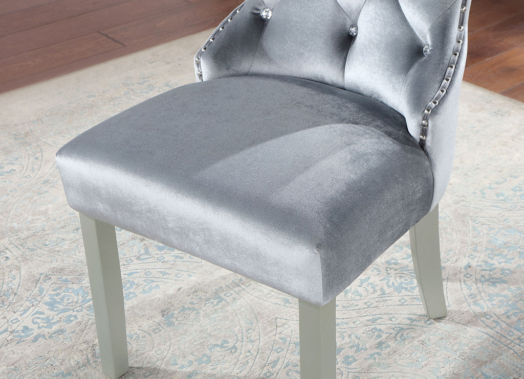 ADALIA - Wingback Chair (2/CTN) - CM3241GY-SC-2PK