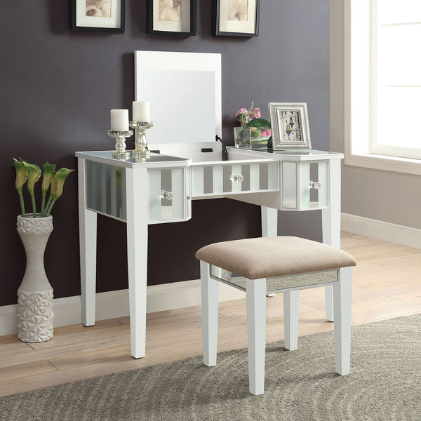 JOYCE - Vanity w/ Stool - CM-DK6385WH-UPS3