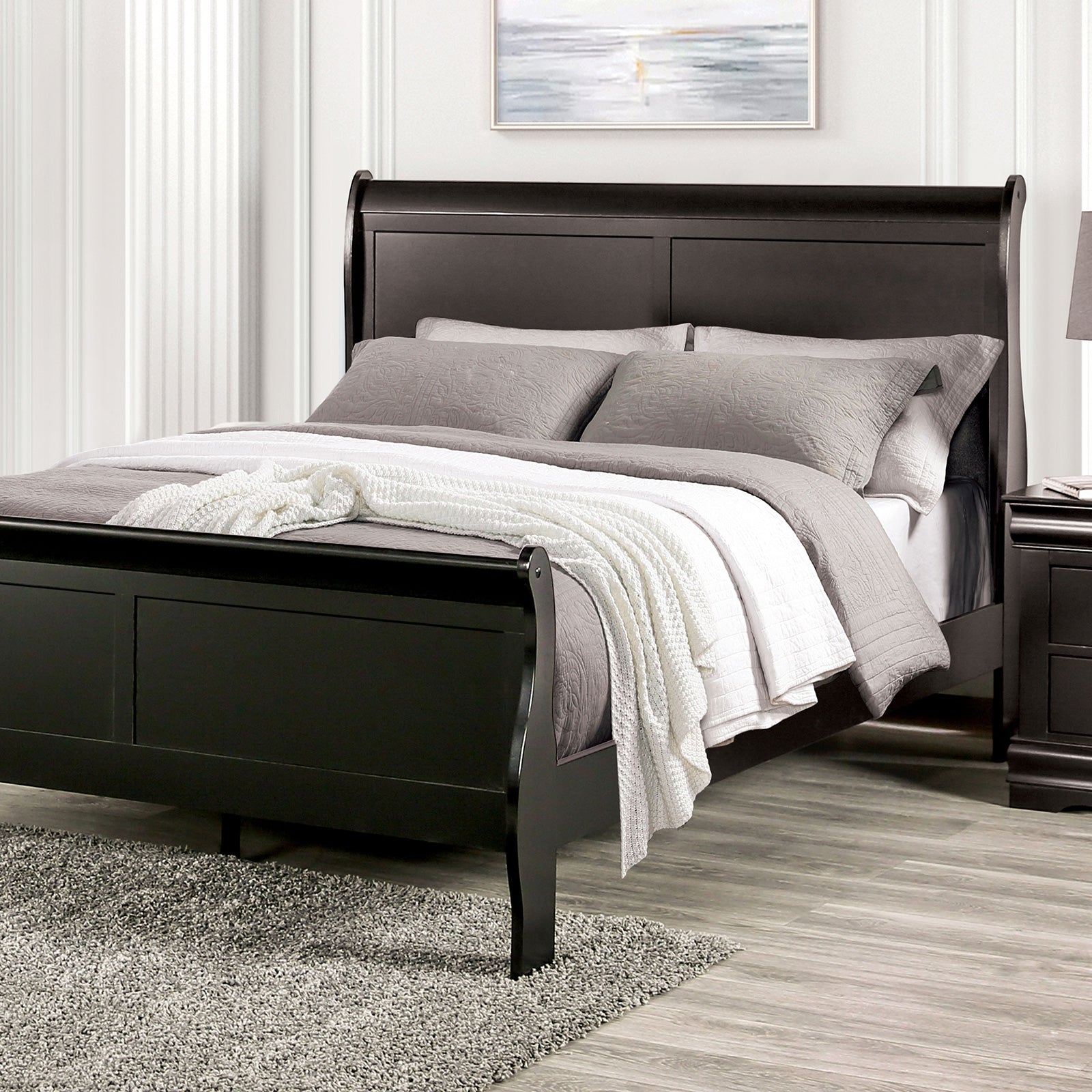 LOUIS PHILIPPE - 4 Pc. Queen Bedroom Set - FM7866BK-Q-4PC