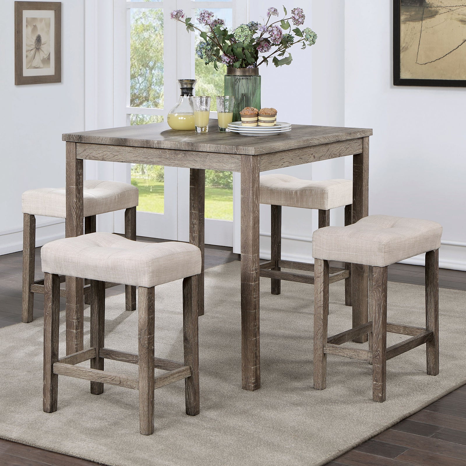 TORREON - 5 Pc. Counter Ht. Table Set - CM3582LG-PT-5PK