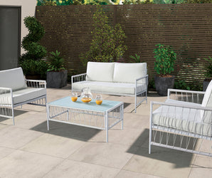 SHOMARI - 4 Pc. Wicker Sofa Set - LA-A025WH-4PK