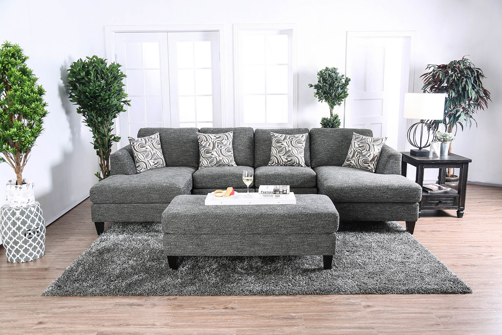 LOWRY - Sectional + Ottoman - CM6363-SET