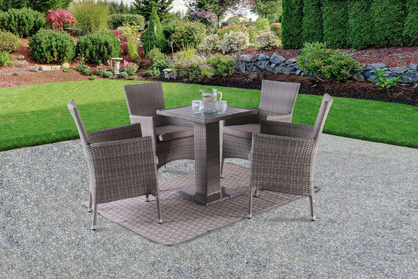 NIAMBI - 5 Pc. Patio Dining Set, Gray - FM80004GY-5PC-06GY