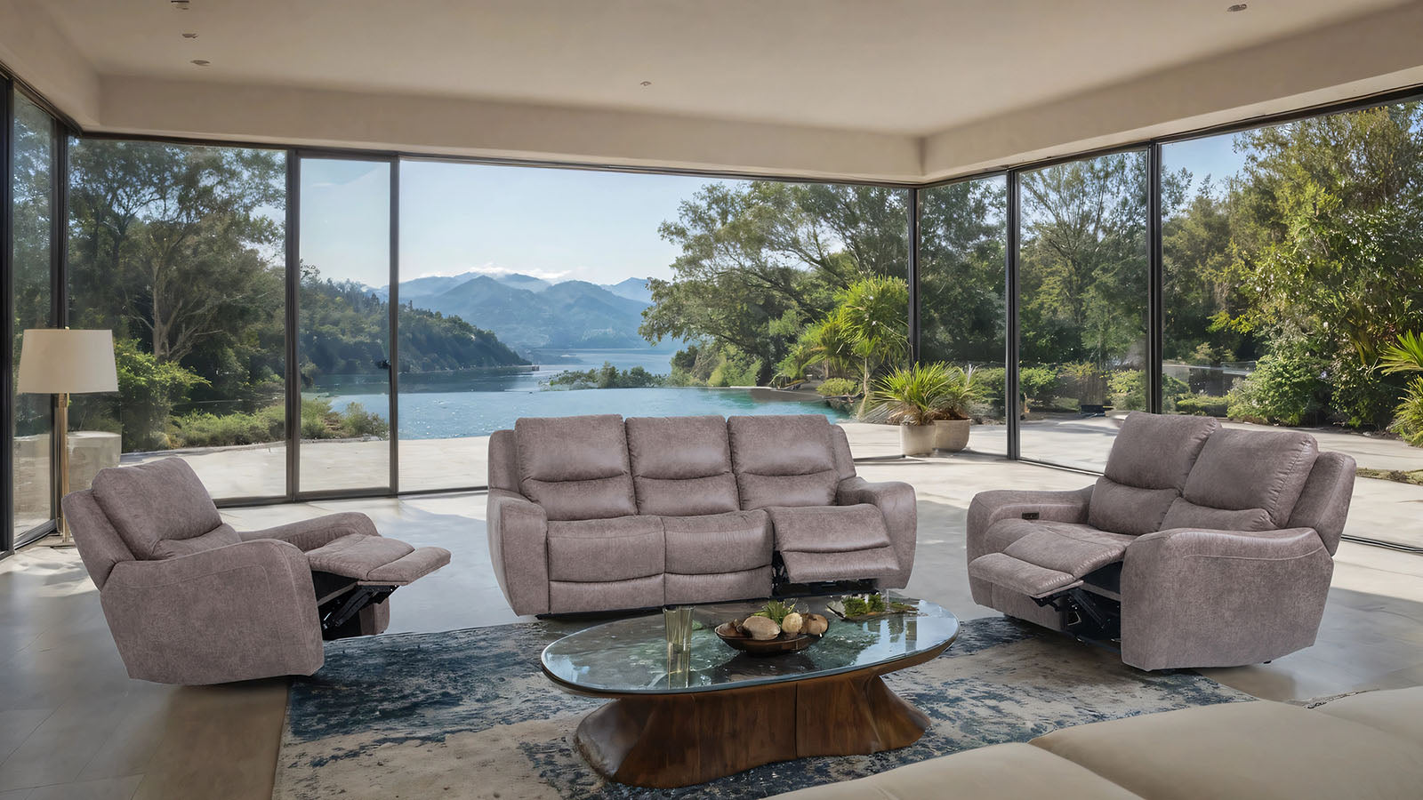 DEMETRIUS - Power Sofa + Loveseat - CM9931BR-PM-2PC
