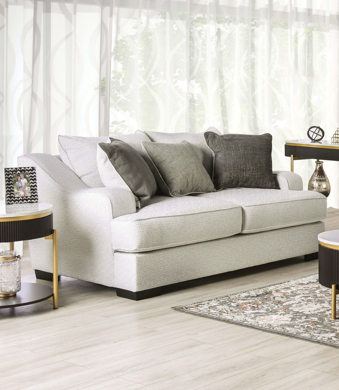 SKYLINE - Loveseat, Pewter/Gray - SM1212-LV