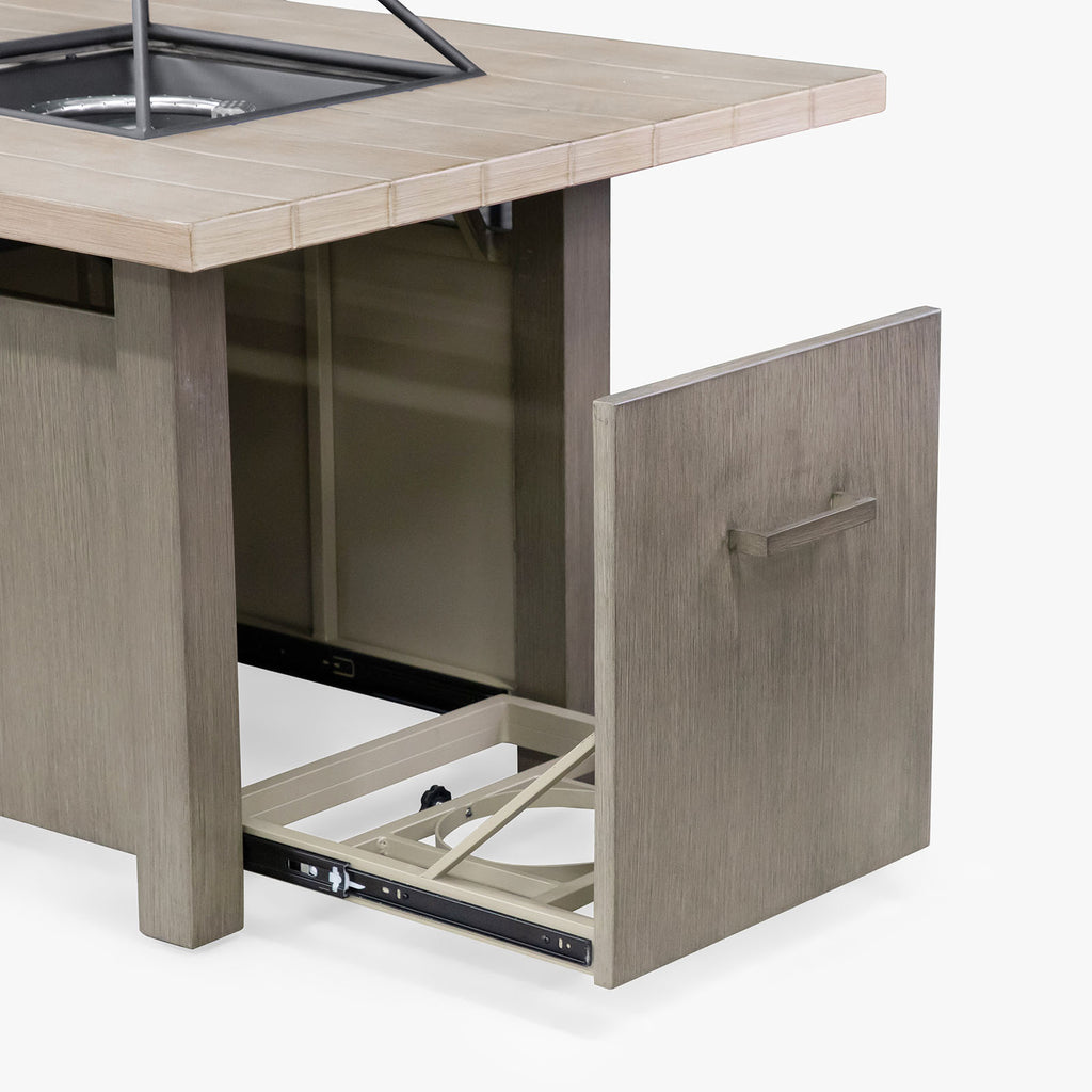 BORDEAUX - Dining Table w/ Fire Pit & Cooler - GM-2017-PK