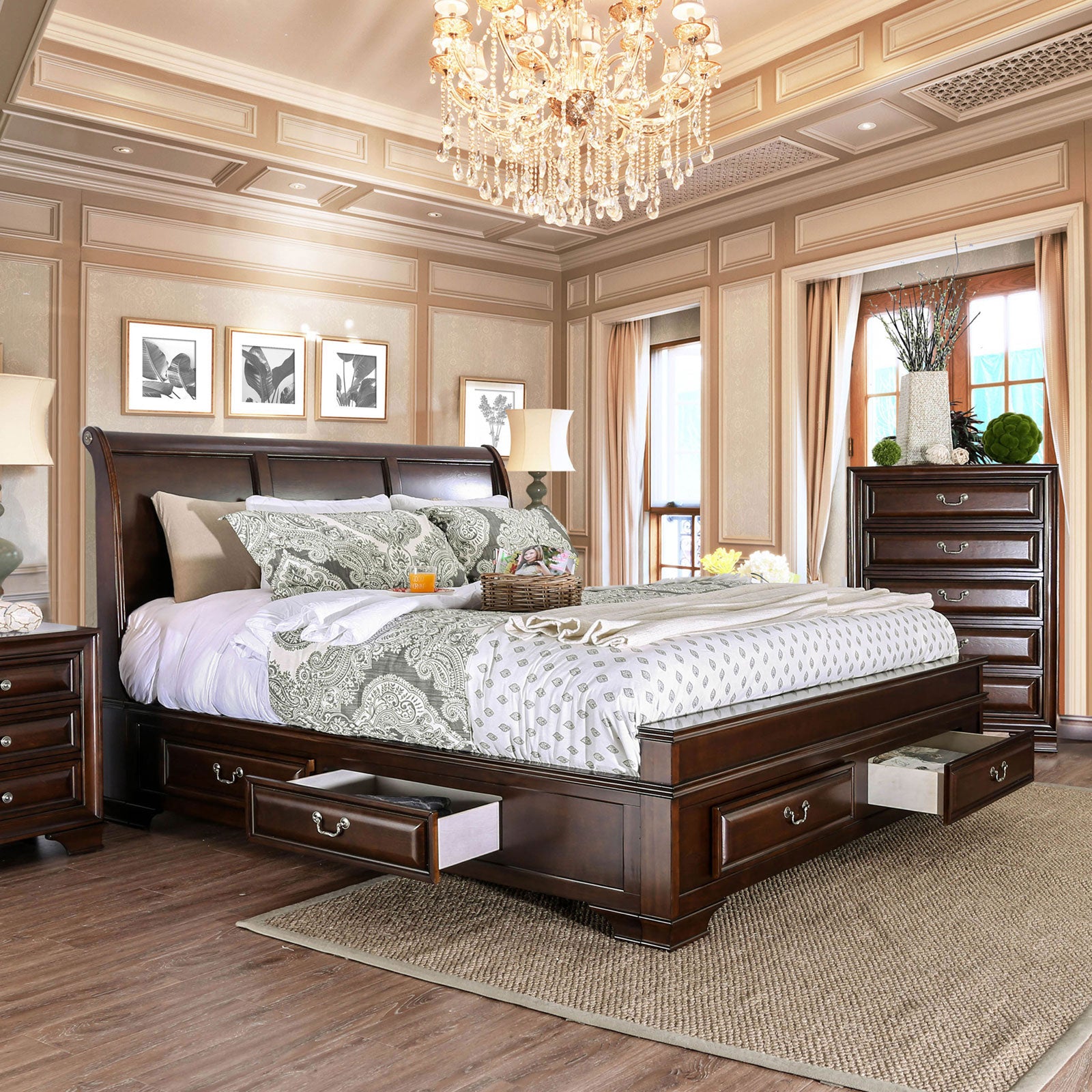 BRANDT - 4 Pc. Queen Bedroom Set - CM7302CH-Q-4PC