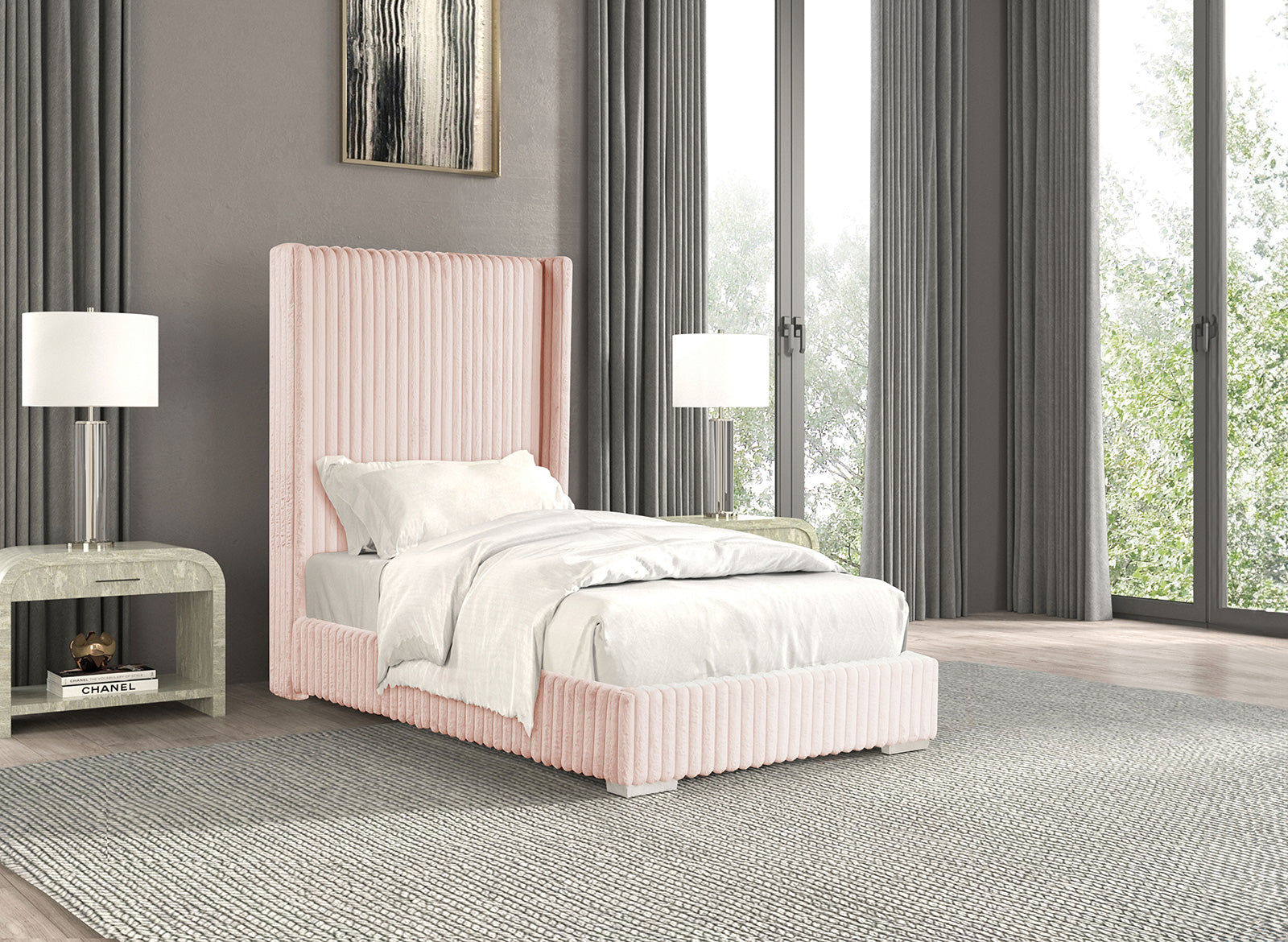 CADWELL - Twin Bed, Pink - FM7120PK-T