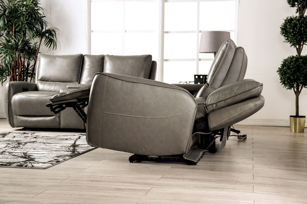 PHINEAS - Power Sofa + Loveseat - CM9921GY-PM-2PC
