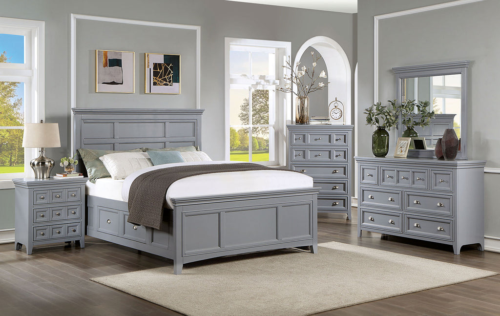 CASTLILE - 4 Pc. Full Bedroom Set - CM7413GY-F-4PC