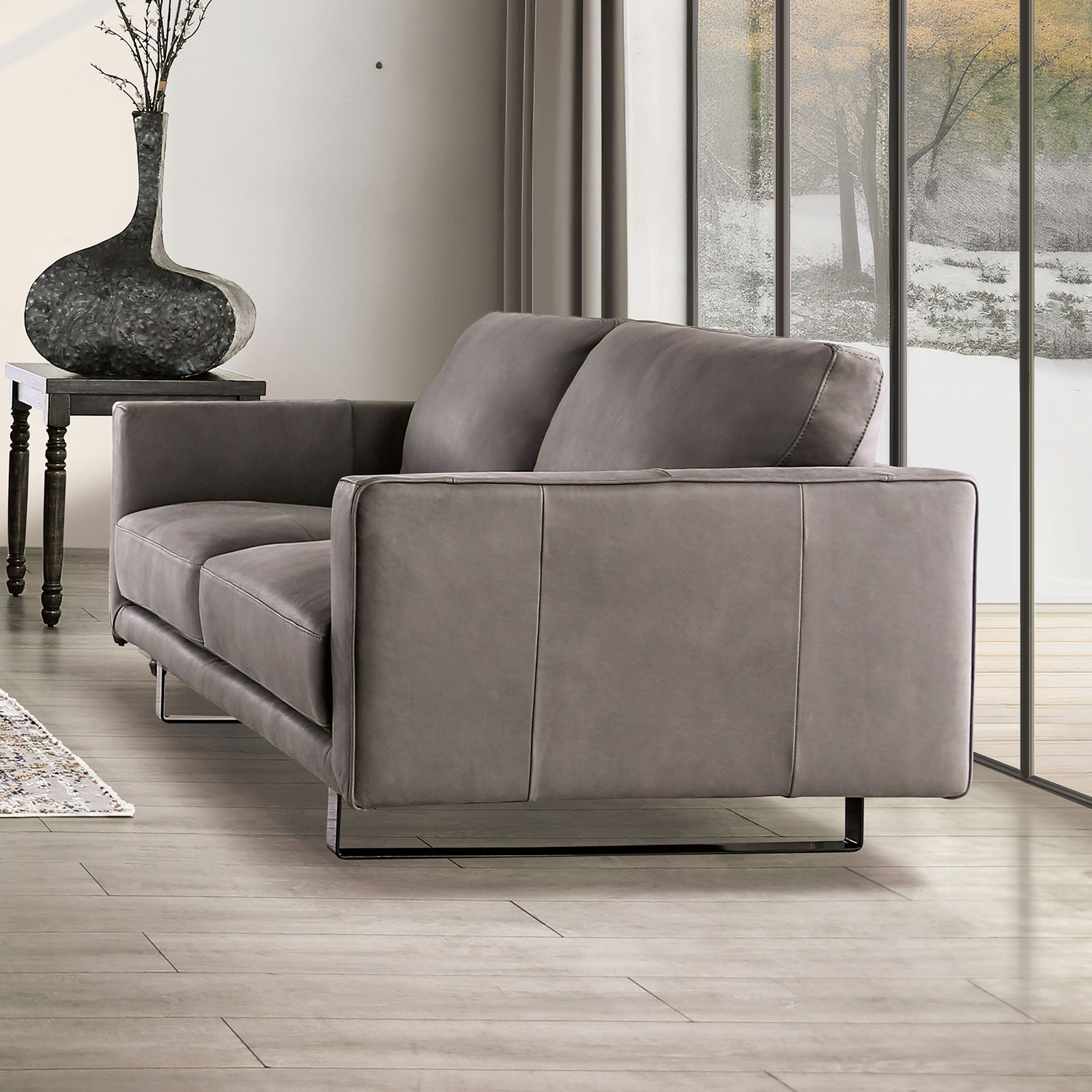 MEZZANOTTE - Loveseat, Gray - FM90000GY-LV-PK