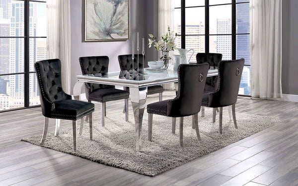 NEUVEVILLE - 7 Pc. Dining Table Set - CM3903WH-T-7PC-261BK
