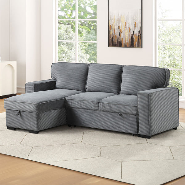 WINSFORD - Sectional Reversible Chaise Storage - FM6967GY-SECT
