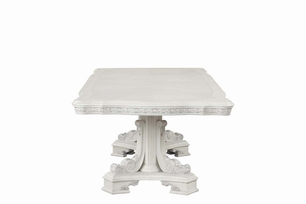 STELLA MIA - 7 Pc. Dining Table Set (2AC+4SC) - FM31000WH-T-7PC