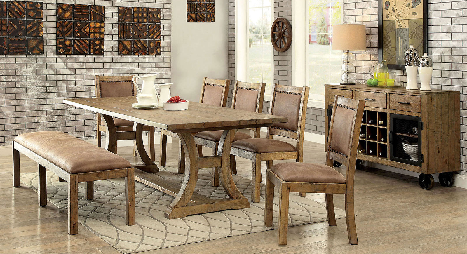 GIANNA - 9 Pc. Dining Table Set - CM3829T-9PC