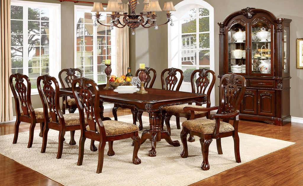 ELANA - 9 Pc. Dining Table Set (2AC+6SC) - CM3212T-9PC