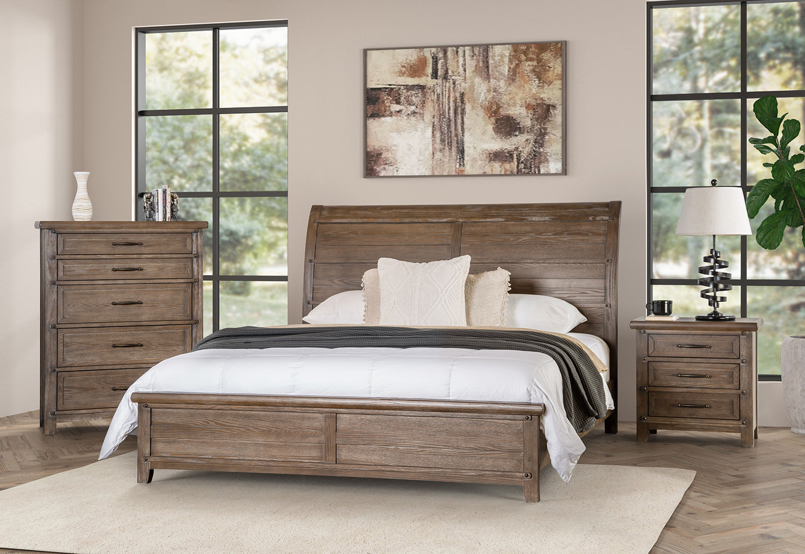 MERTHYR - Dresser, Brown - FM7431BR-D