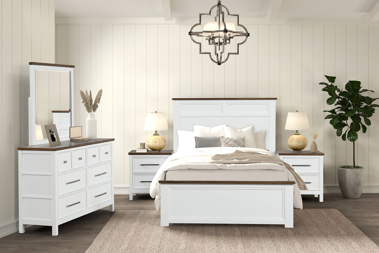 PINETOP - 4 Pc. Twin Bedroom Set - FM7171WH-T-4PC
