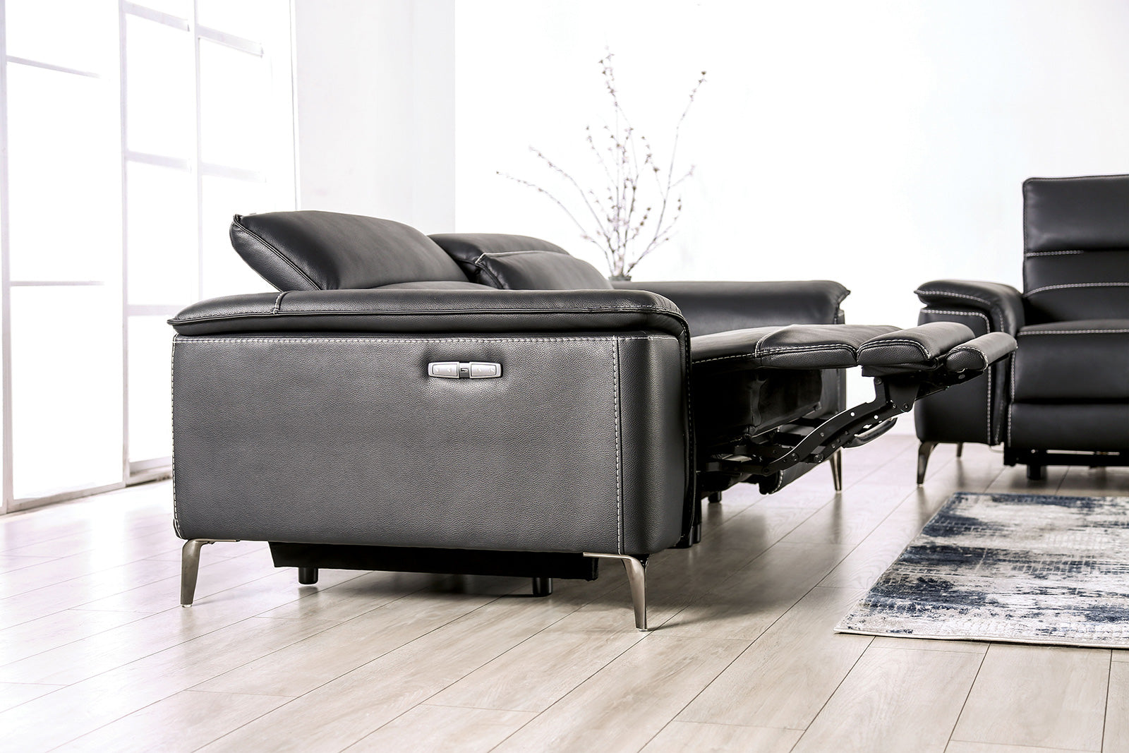 ASCONA - Power Sofa + Loveseat - CM9927BK-PM-2PC