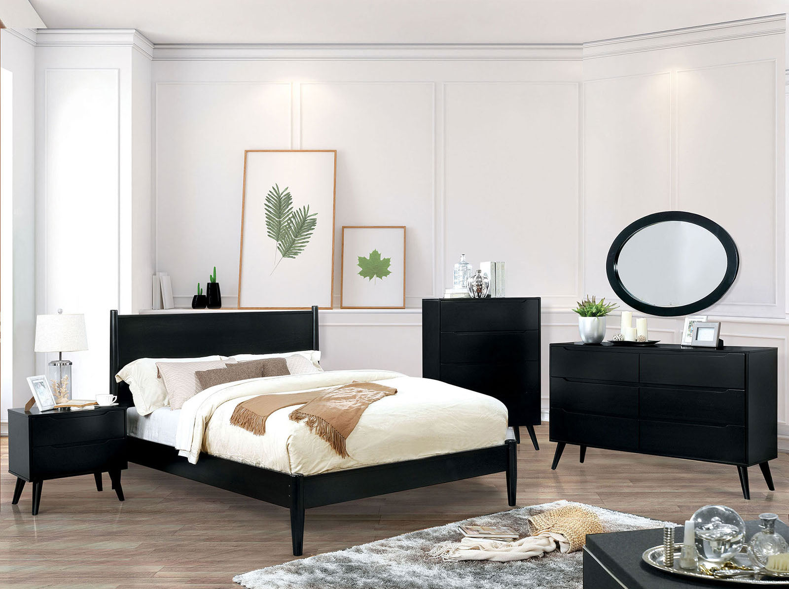 LENNART - 4 Pc. Full Bedroom Set - CM7386BK-F-4PC