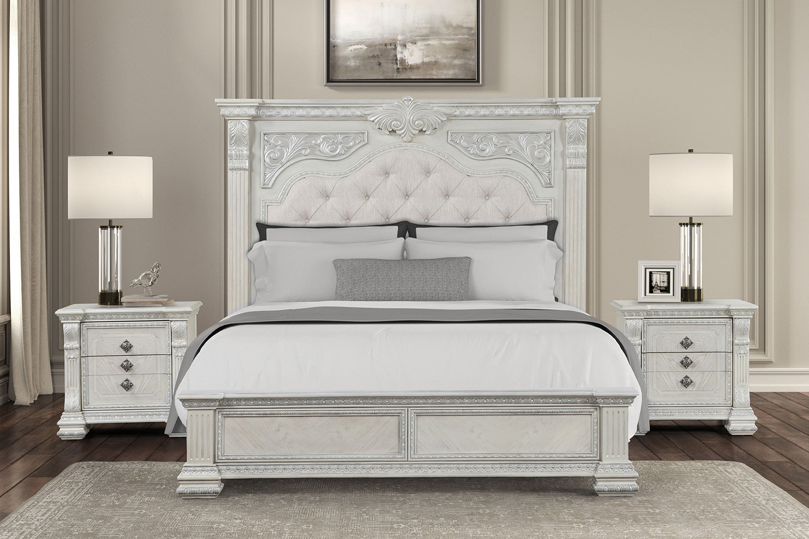 PROMENADE - Dresser w/Jewelry Box, Wire Brushed White - FM70001WH-D