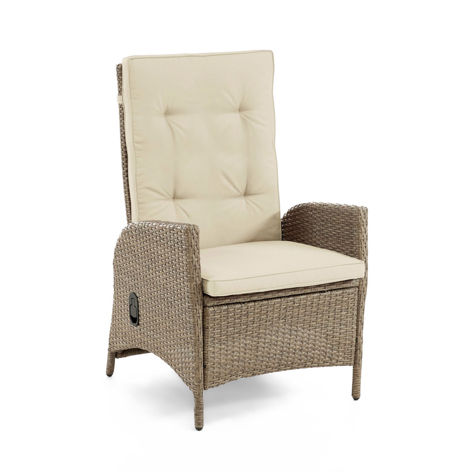 MACKAY - Reclining Chair (2/CTN), Beige/Natural Teak - GM-2002-2PK