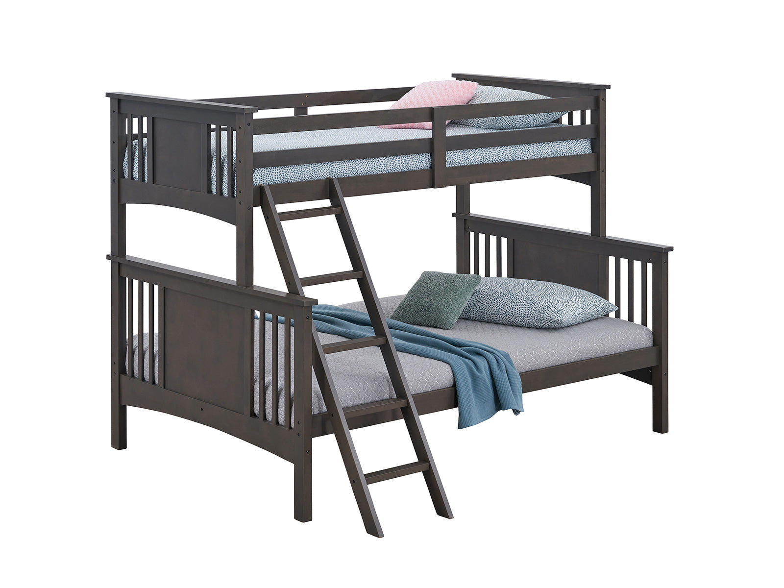 SPRING CREEK - Twin/Full Bunk Bed, Stain Gray - FM-BK602F-GY-BED