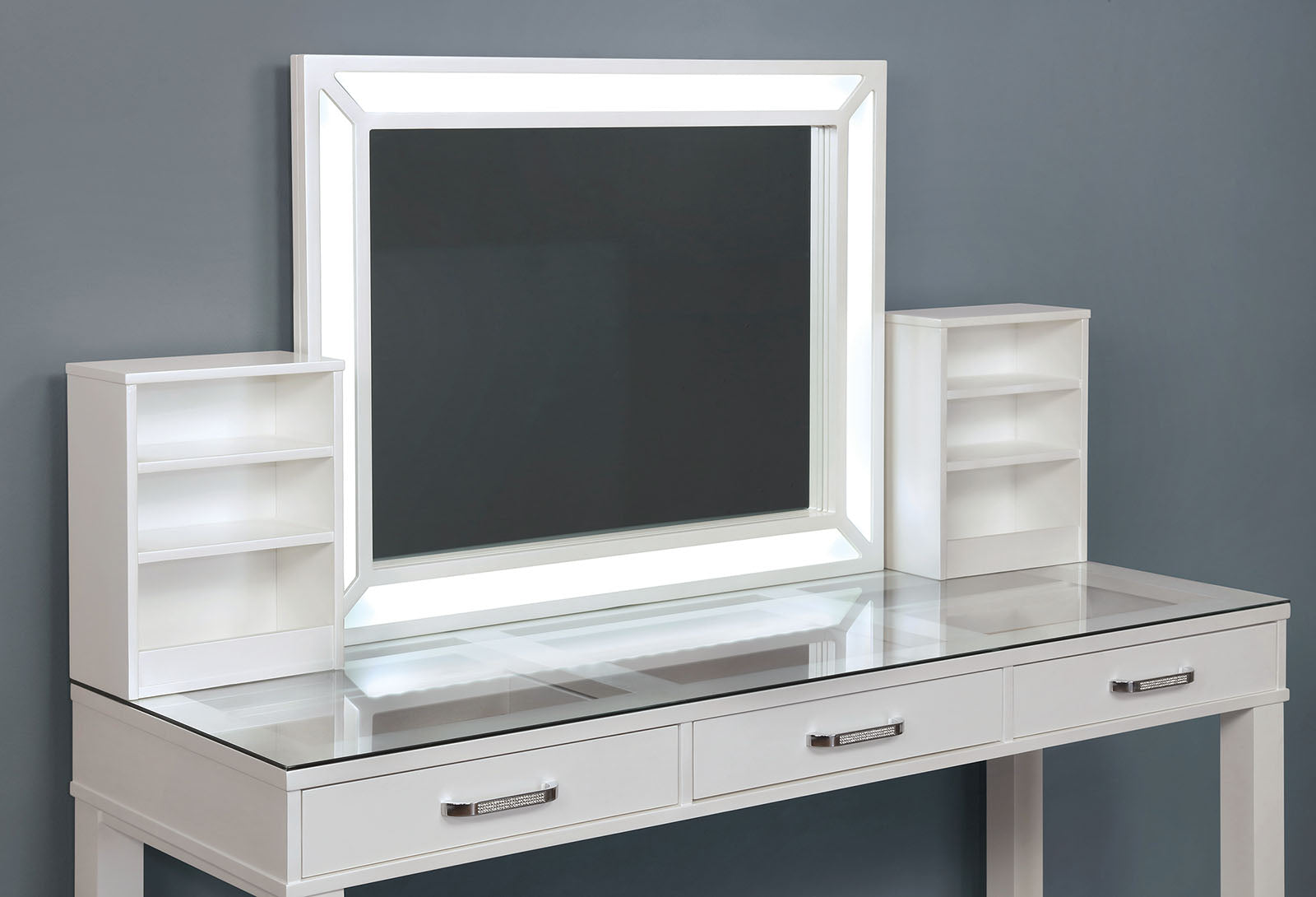 STEPHANIE - Vanity Set, White - FOA-DK5685WH-PK