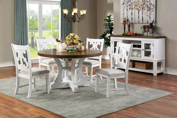 AULETTA - 5 Pc. Round Dining Table Set - CM3417RT-5PC
