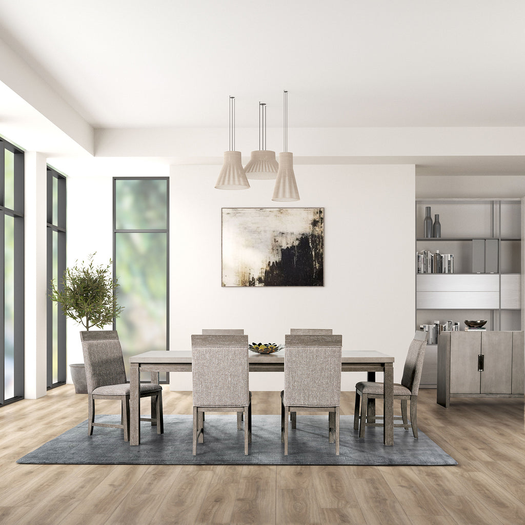 GRISTALT - 9 Pc. Dining Table Set - FM3597GY-T-9PC