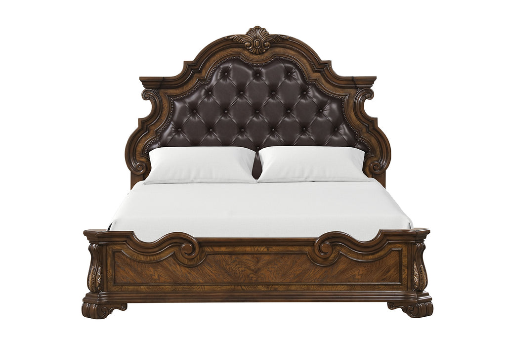 LEOVANNI - 4 Pc. Queen Bedroom Set - FM70003DB-Q-F-4PC