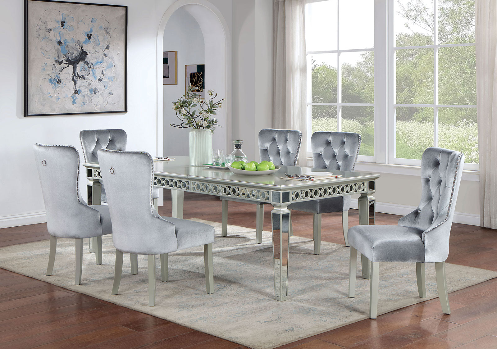 ADALIA - Wingback Chair (2/CTN) - CM3241GY-SC-2PK