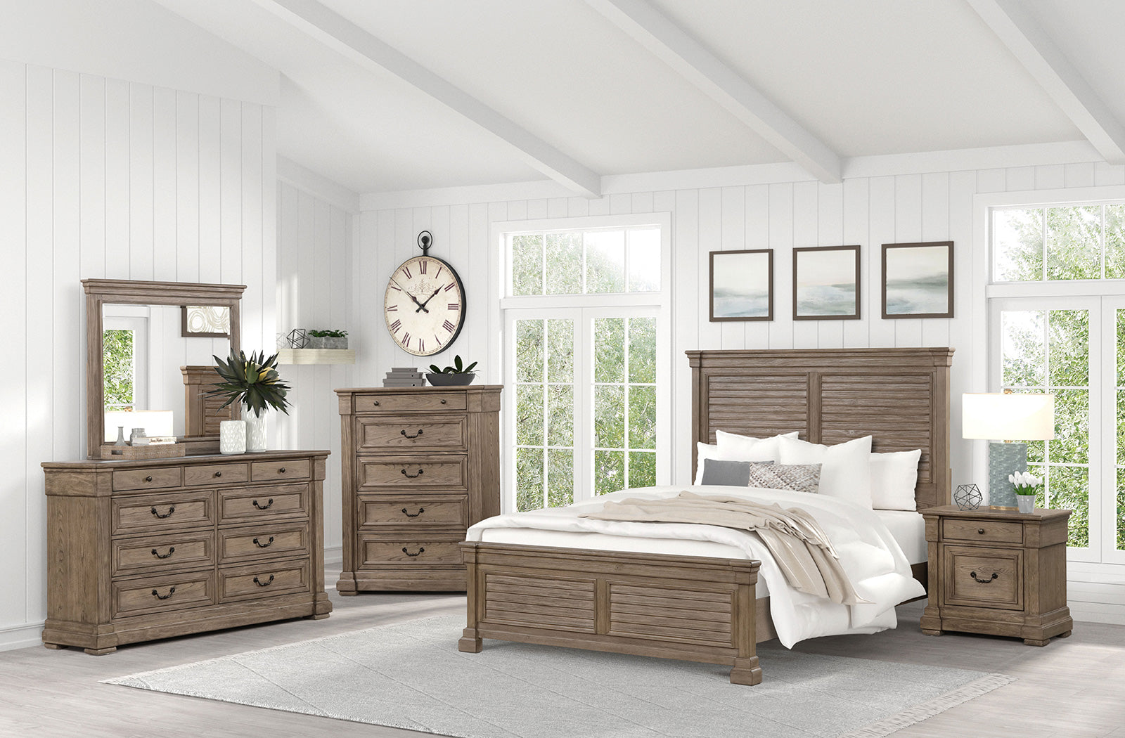 SHERINGHAM - Mirror, Weathered Gray - FM7701BR-M
