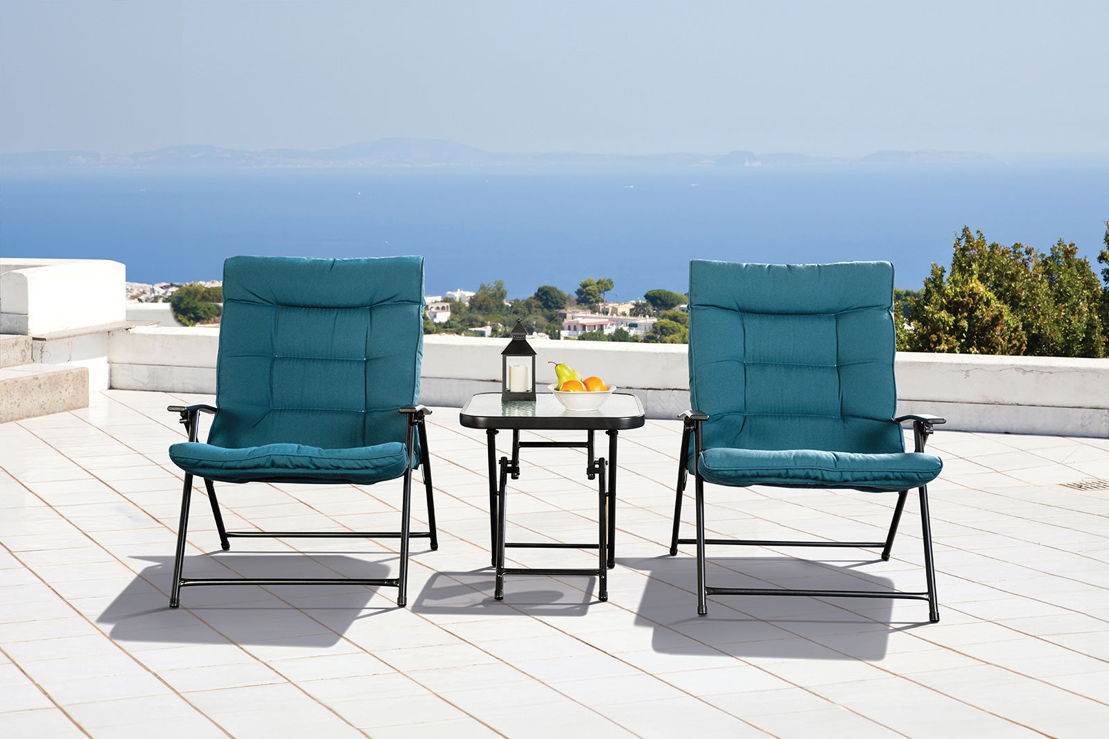 BASTIA - 3 Pc. Conversation Set, Teal - LA-A018TL-3PK