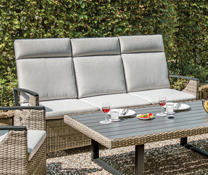 ANTIGUA - Sofa, Gun Metal/Brown/Gray - GM-1004