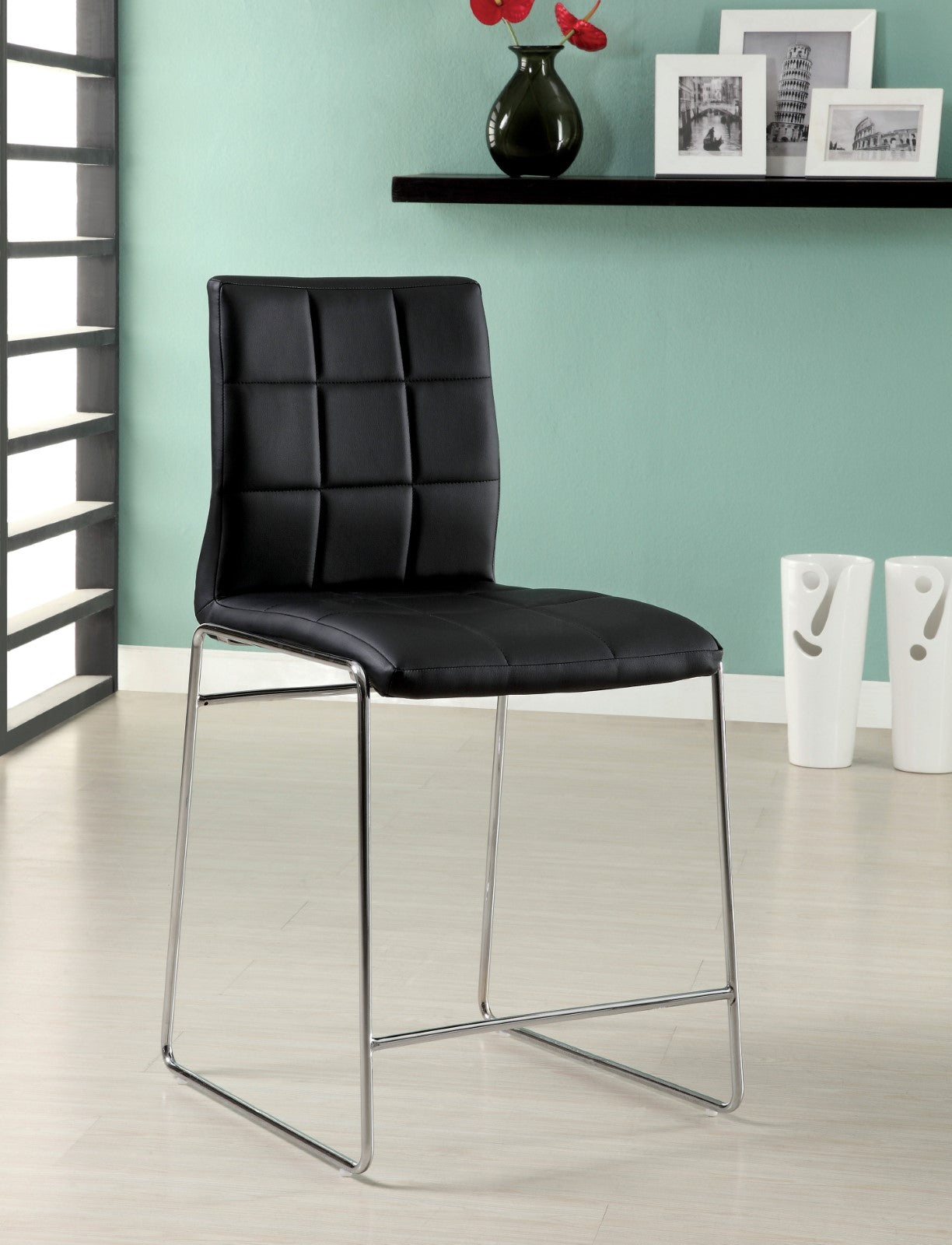 KONA II - Counter Ht. Chair (2/CTN) - CM8320BK-PC-2PK