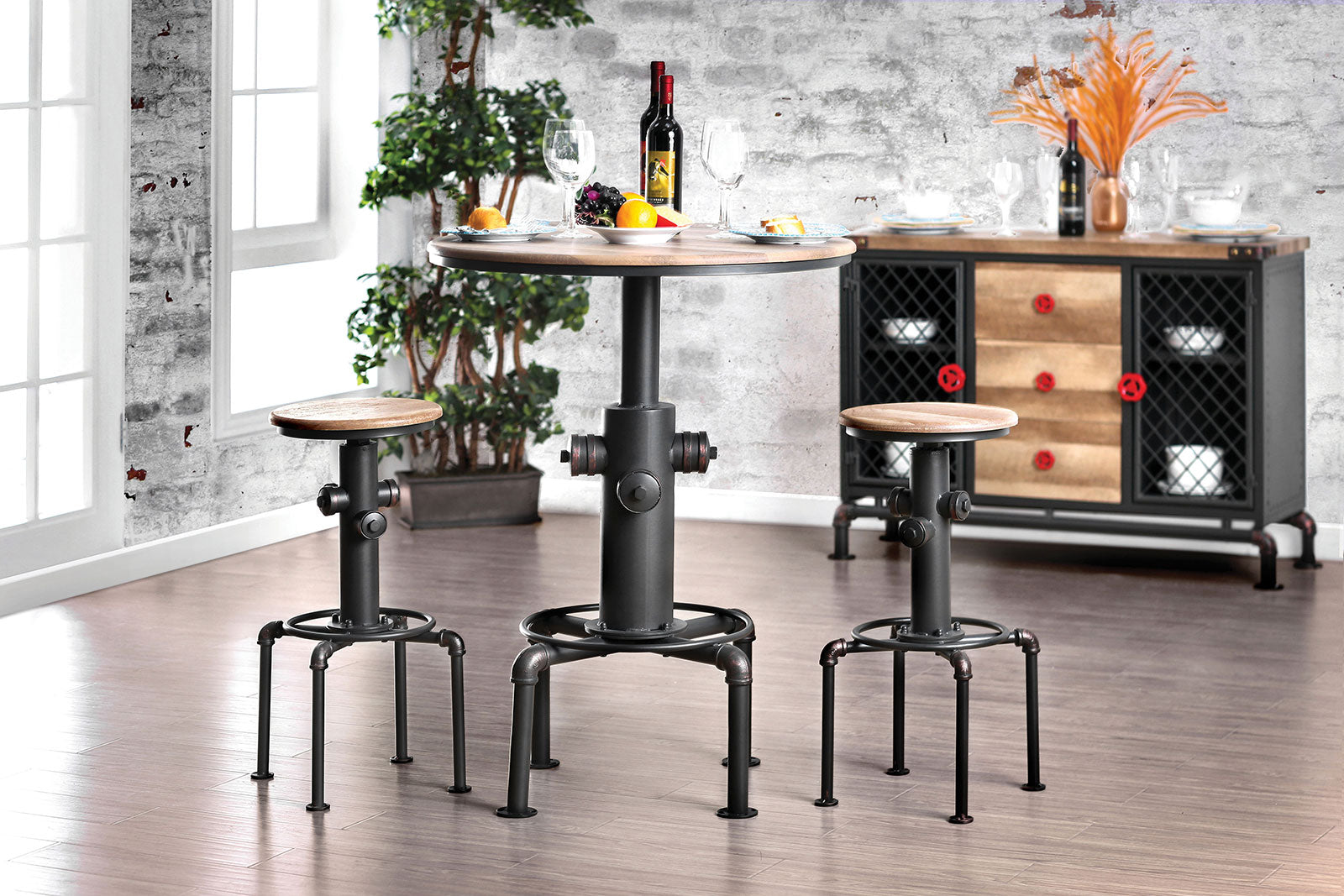 FOSKEY - 3 Pc. Bar Table Set - CM3367BT-3PC