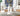LODIA II - 5 Pc. Round Counter Ht. Table Set - CM3825WH-RPT-5PC