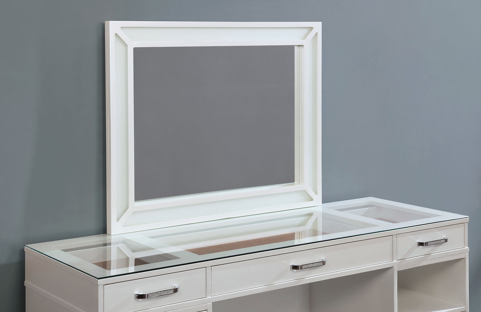 VICKIE - Vanity Set, White - FOA-DK5684WH-PK