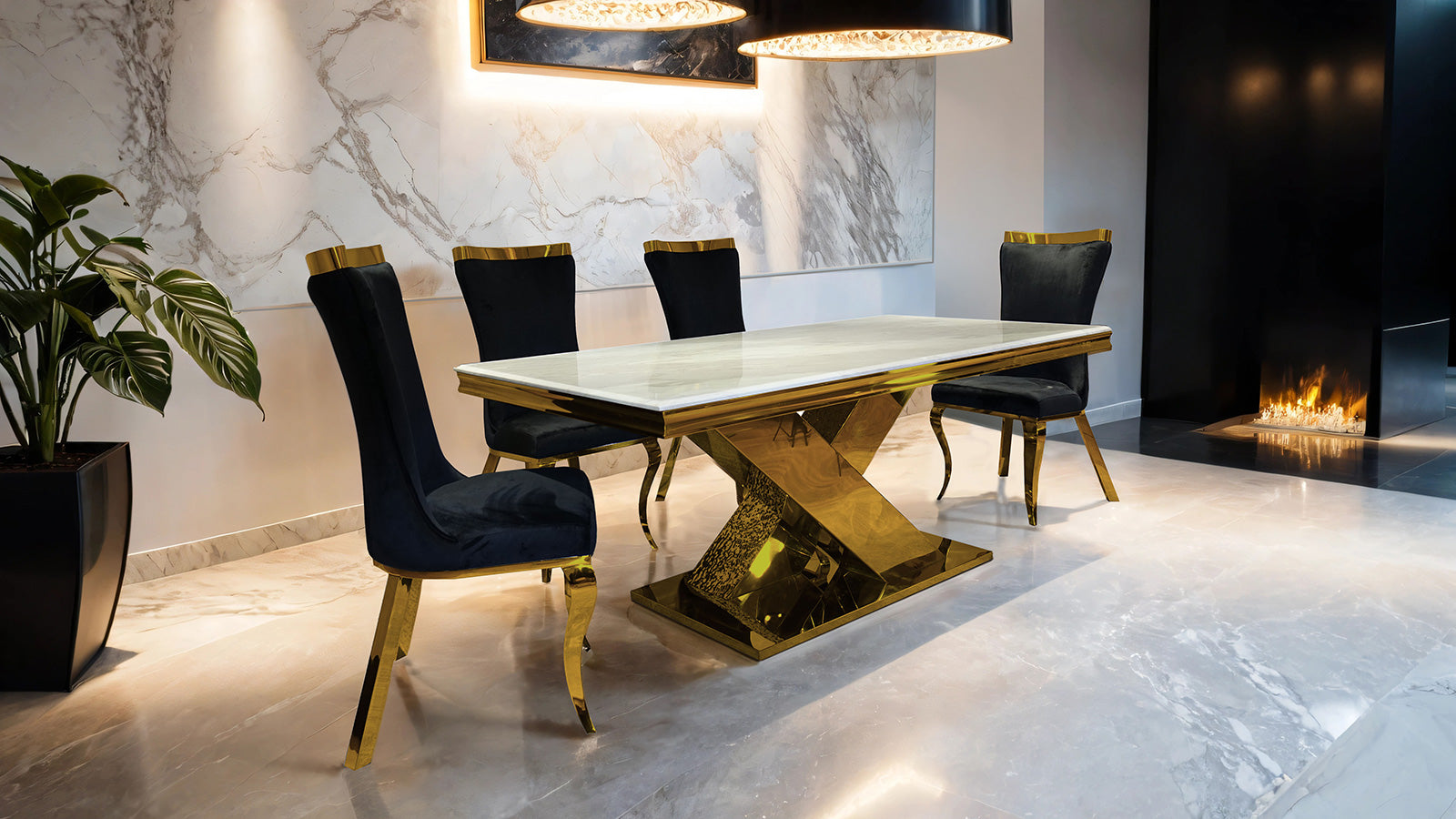 BASILICATA - Side Chair (2/CTN) - FM33013BK-SC-2PK