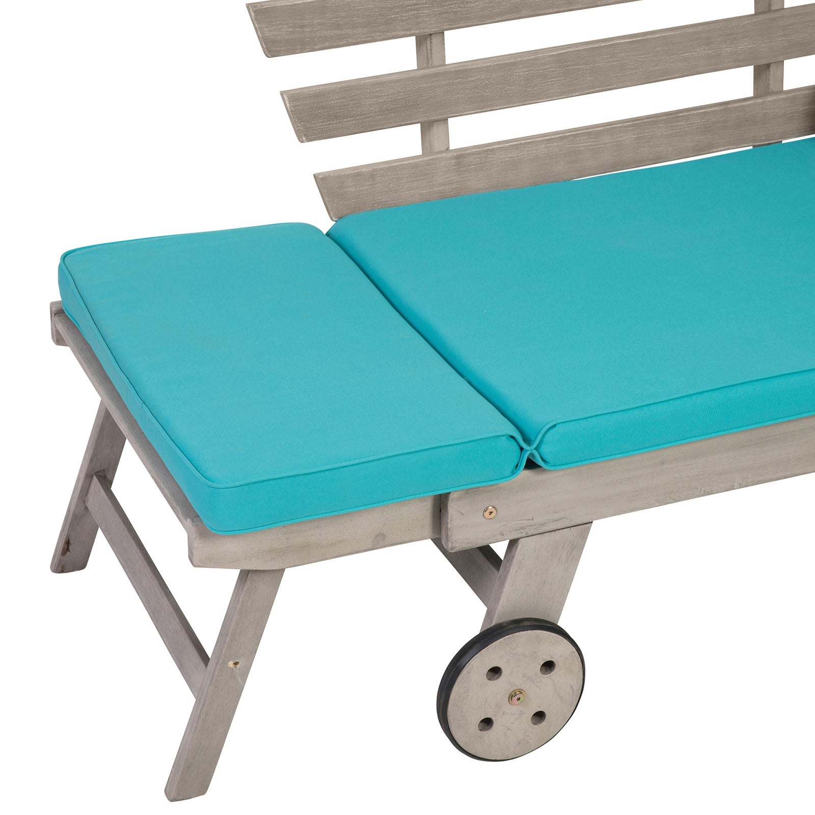 MAUI - Convertible Sofa Daybed, Gray/Turquoise - GM-1015