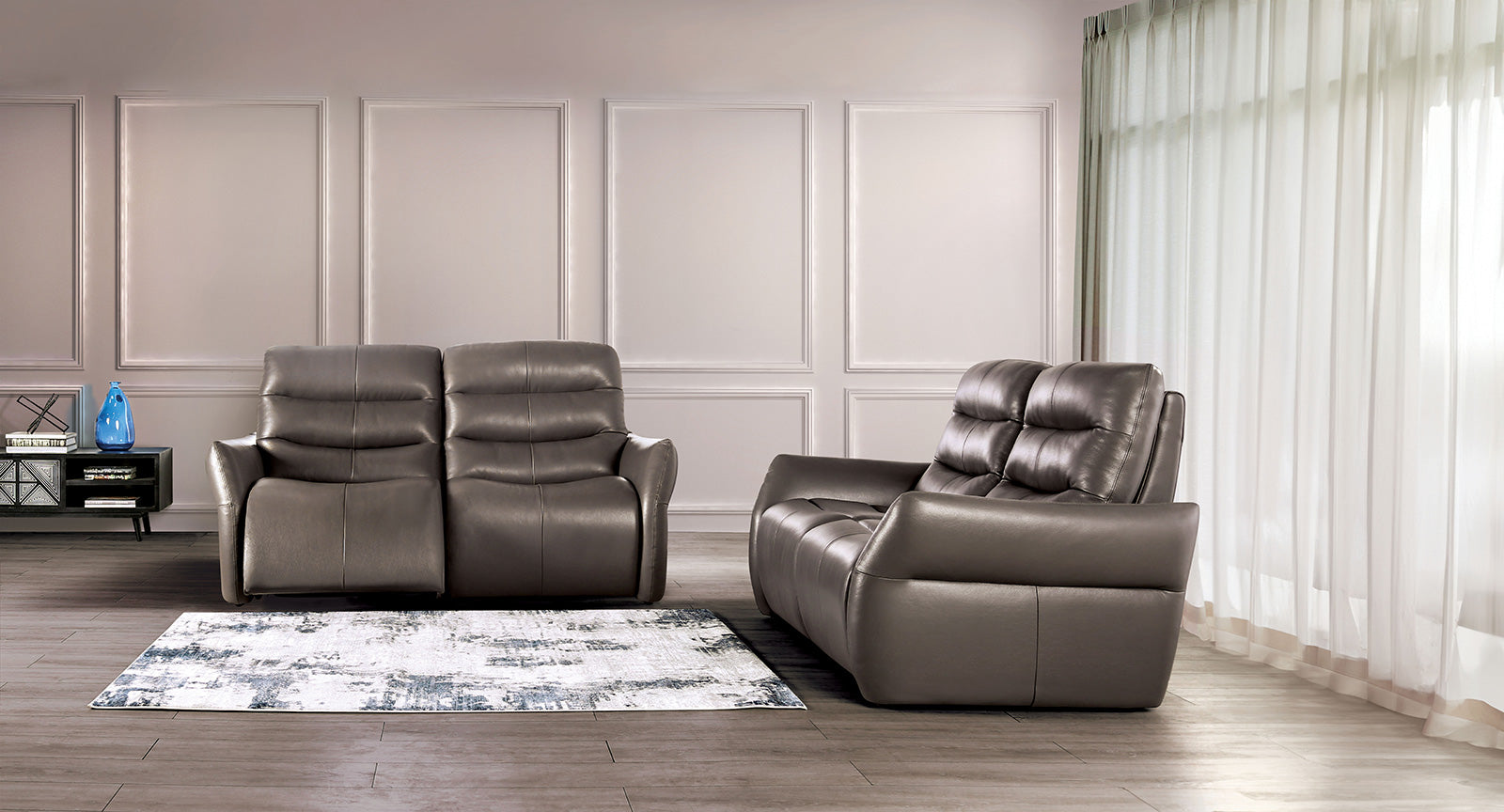 GRANUCCI - Power Sofa + Loveseat - FM90007GY-PM-2PC