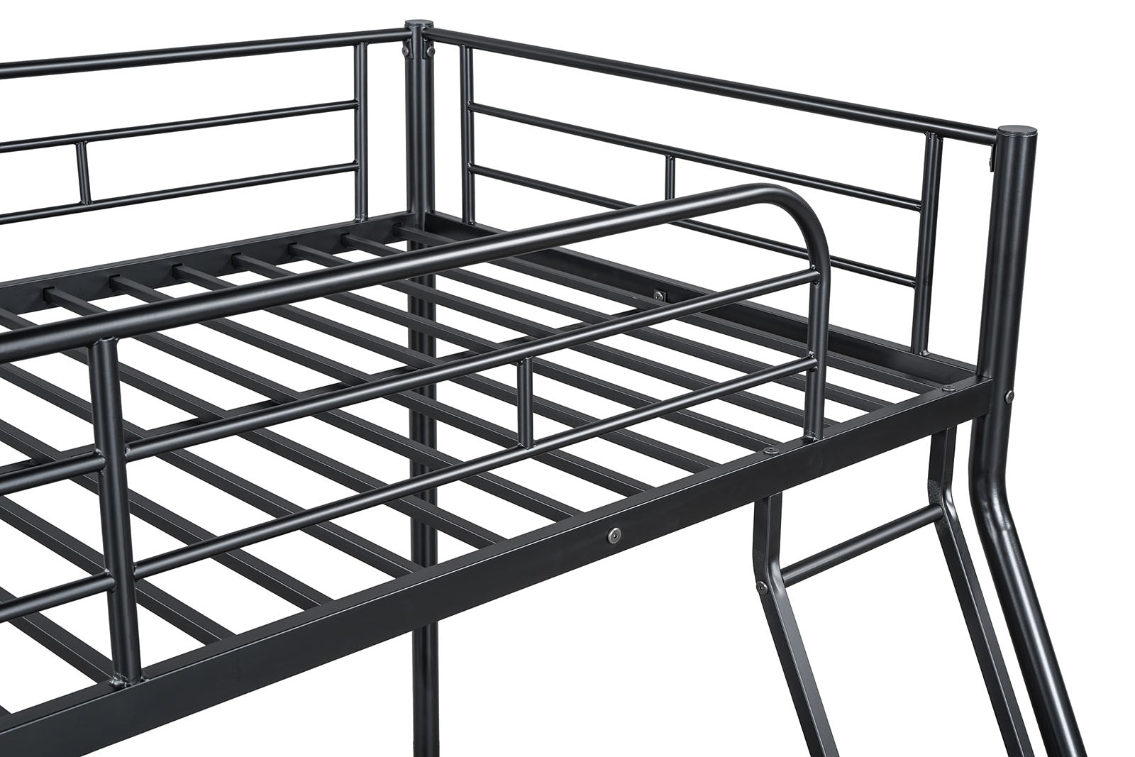 PANOS - Twin/Full Metal Bunk Bed (K/D), Black - FM-BK901BK-TF