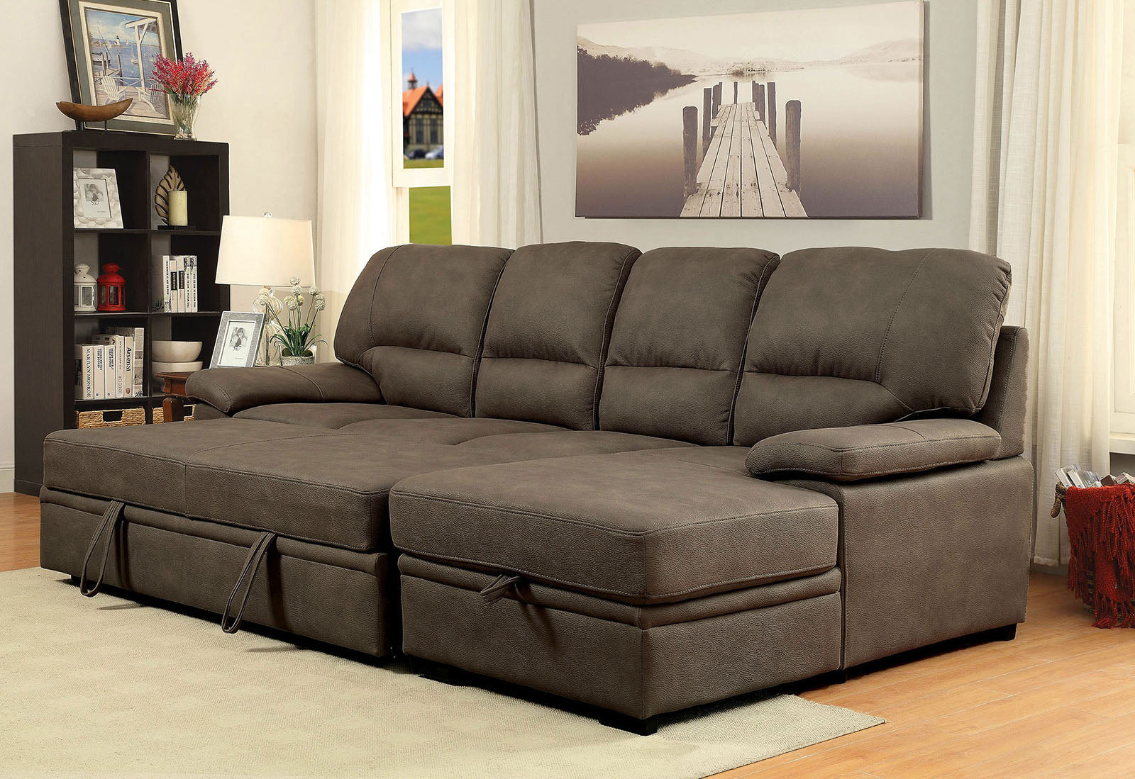 ALCESTER - Sectional w/ Sleeper - CM6908BR-SET